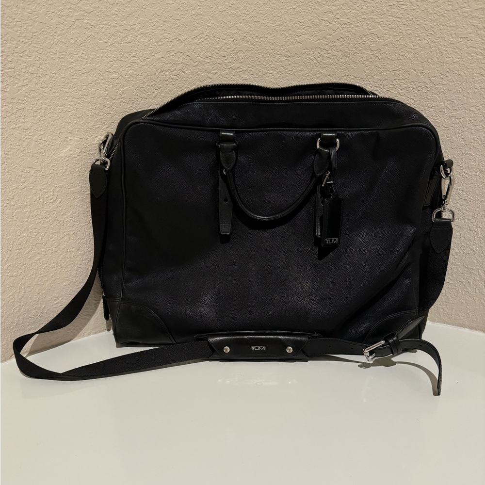 TUMi saffriano leather briefcase/messenger bag
